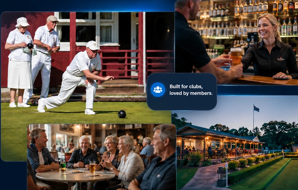 Club sport, bar and clubhouse